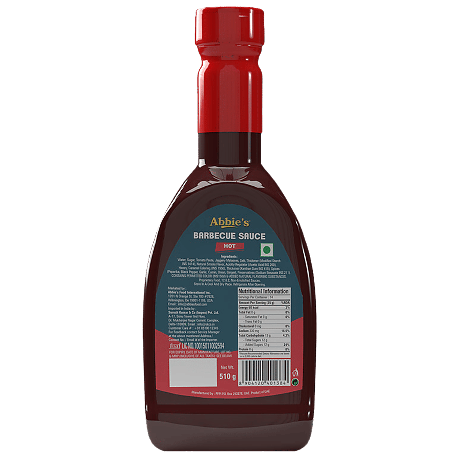 Abbies Hot BBQ Sauce 510g