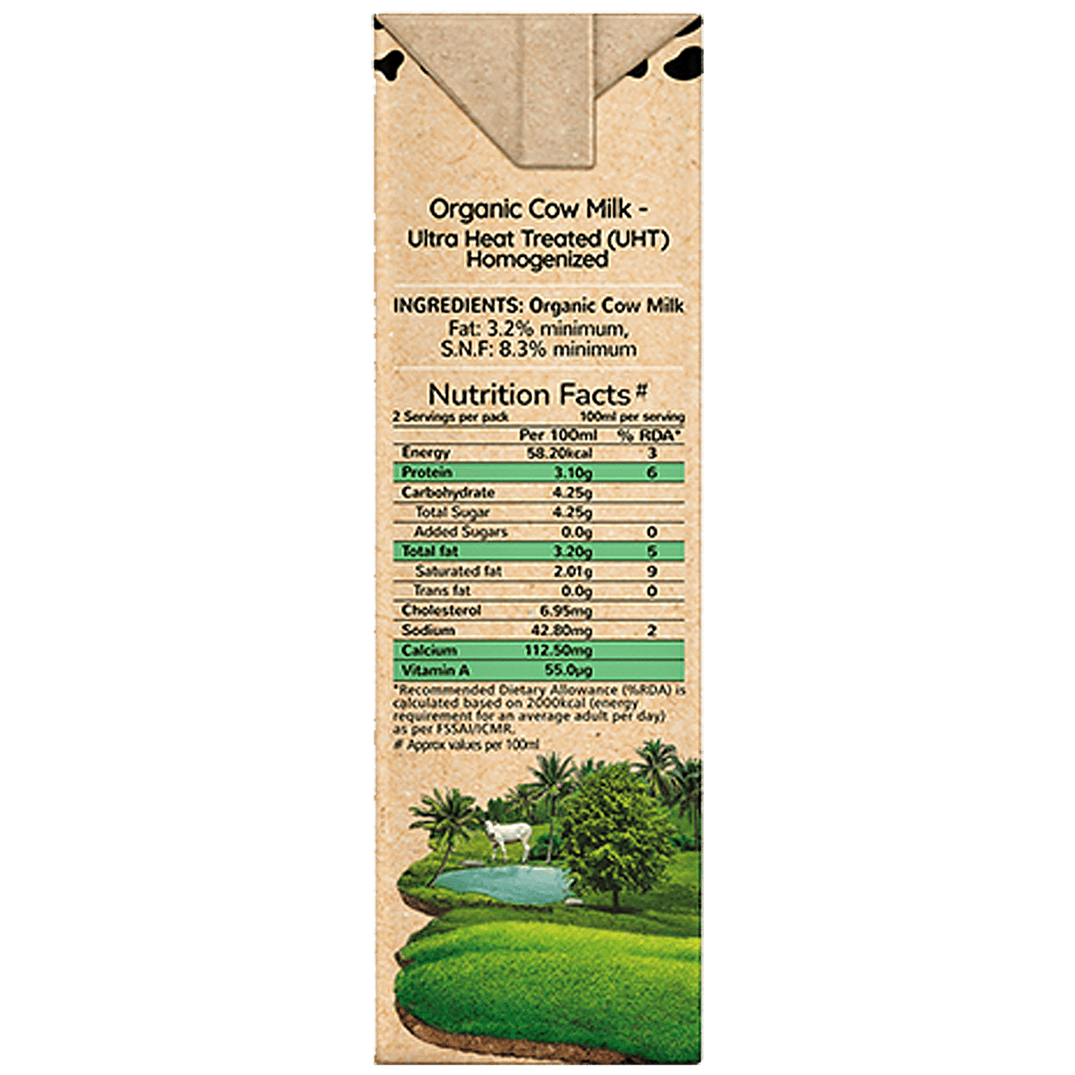 Akshayakalpa Organic Cow Milk 200ML