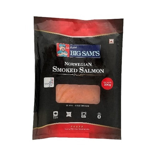 Big Sams Norwegian Smoked Salmon Slices 200g