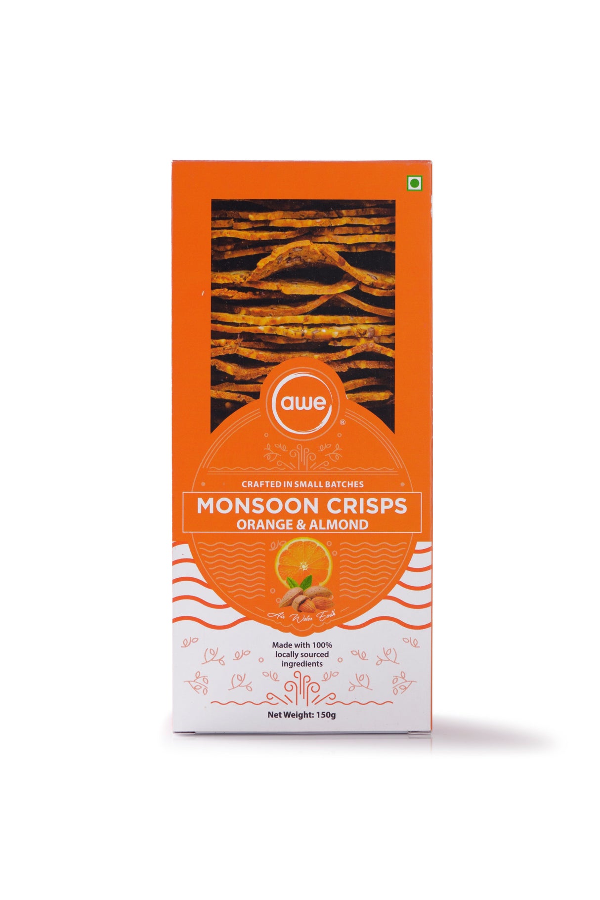 Awe Sourdough Monsoon Crisps Orange&almond 150G