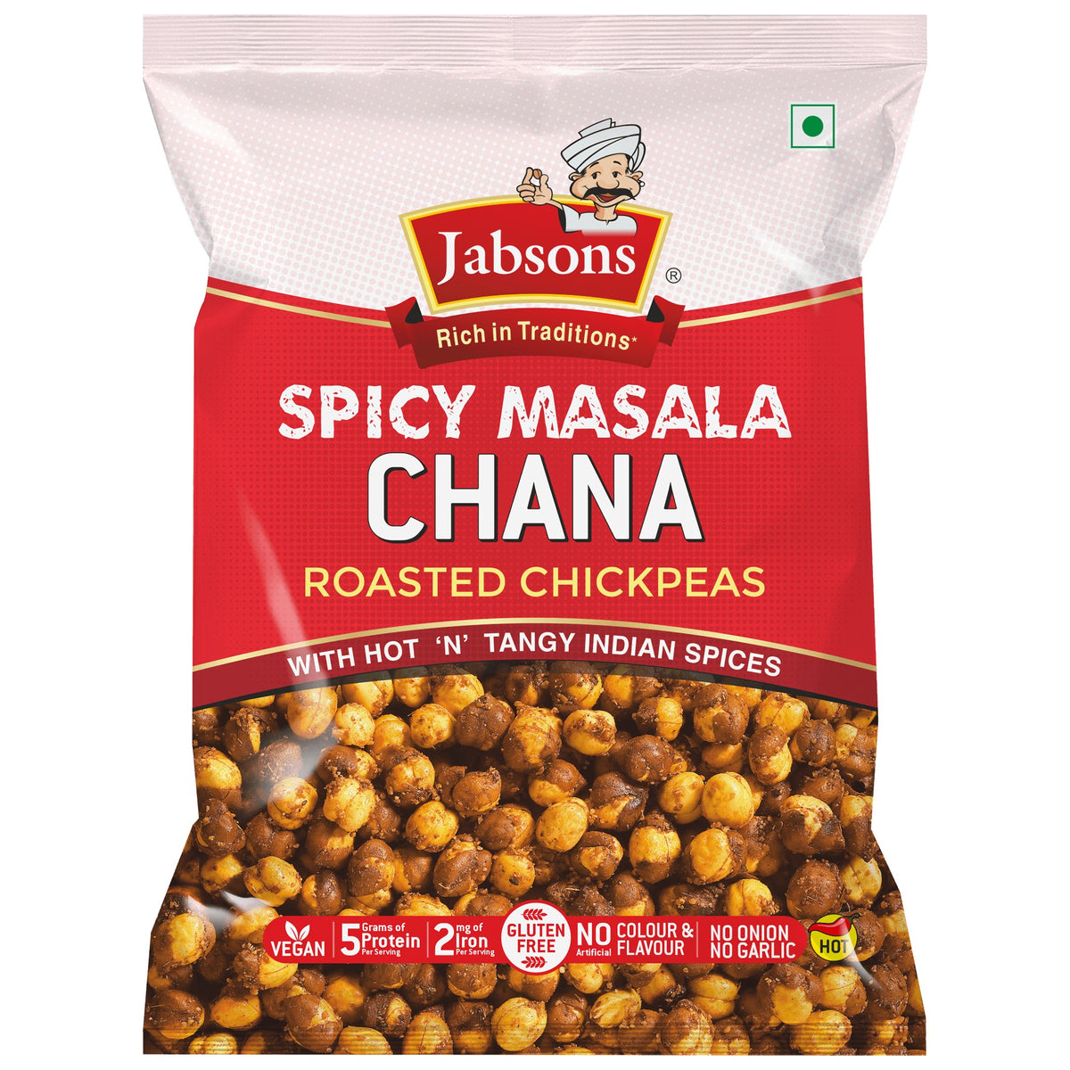 Jabsons Roasted Chickpeas Hot N Spicy Chana 140g