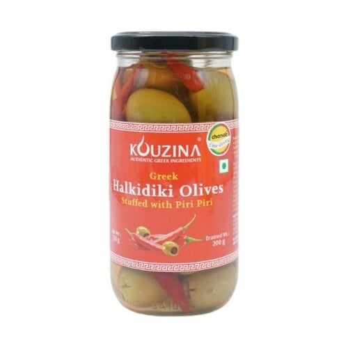 Kouzina Halkidiki Olives Stuffed With Piri Piri 355g