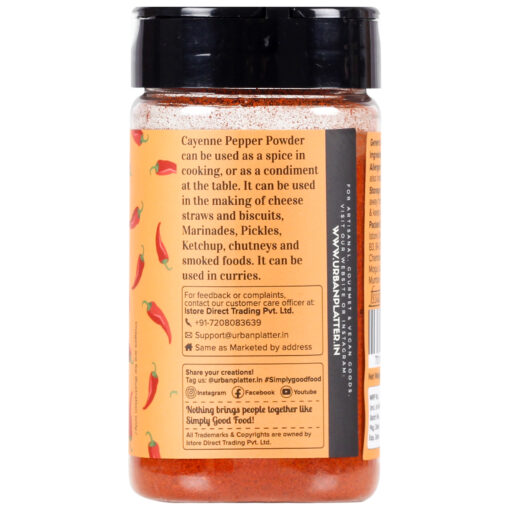 Urban Platter Cayenne Pepper Powder Shaker Jar 80G