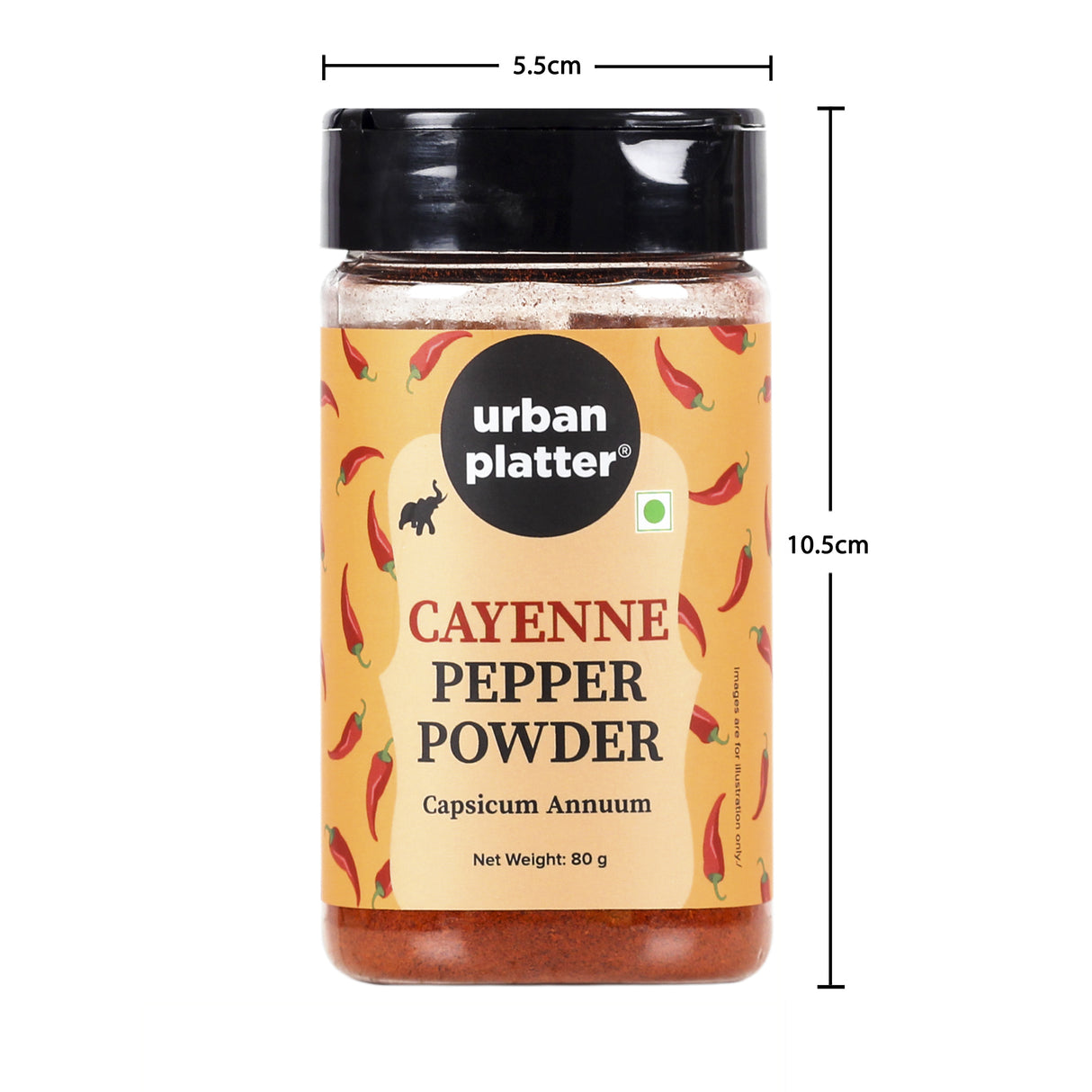Urban Platter Cayenne Pepper Powder Shaker Jar 80G