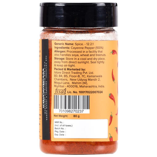 Urban Platter Cayenne Pepper Powder Shaker Jar 80G