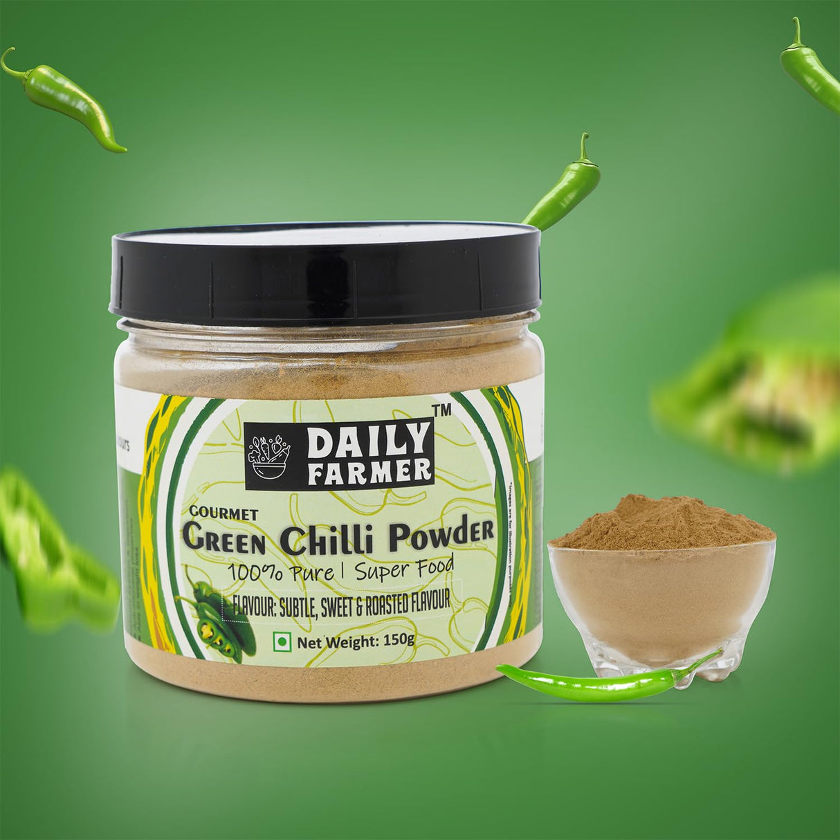 Daily Farmer Green Chilli Powder 150g