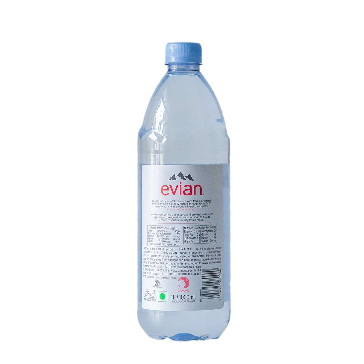 Evian Natural Mineral Water 1L-S
