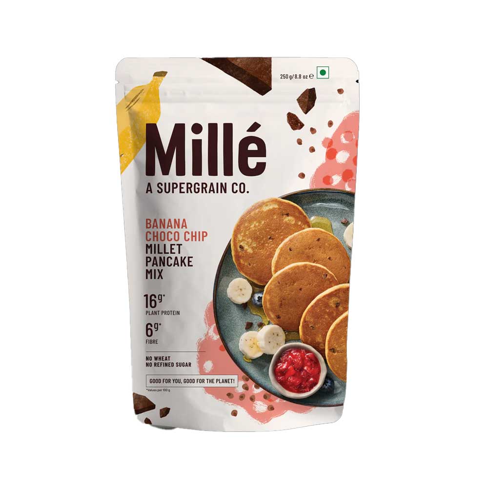 Mille Banana Choco Chip Millet Pancake Mix 250g