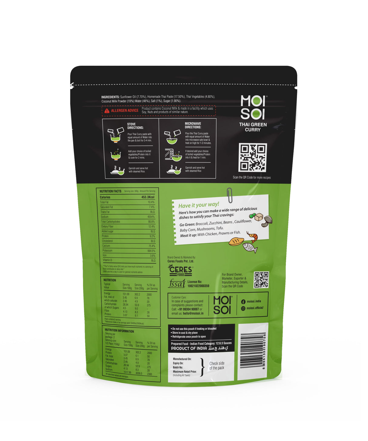 Moi Soi Thai Green Curry 300g