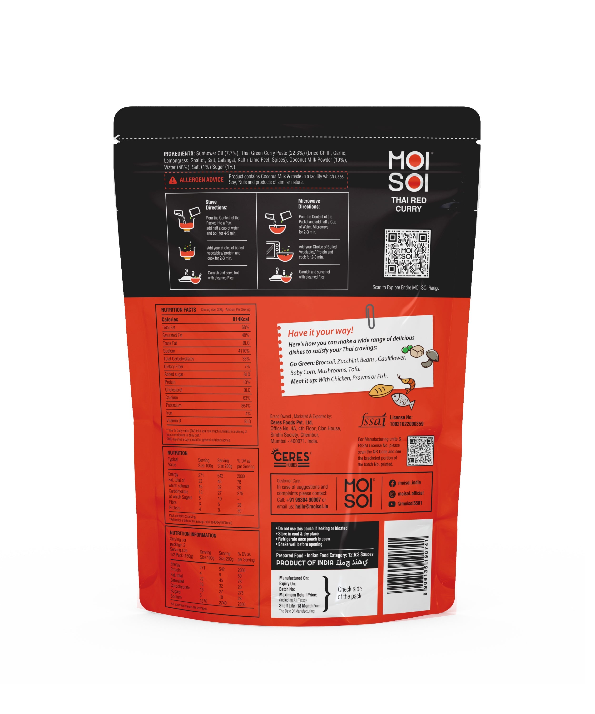 Moi Soi Thai Red Curry 300g