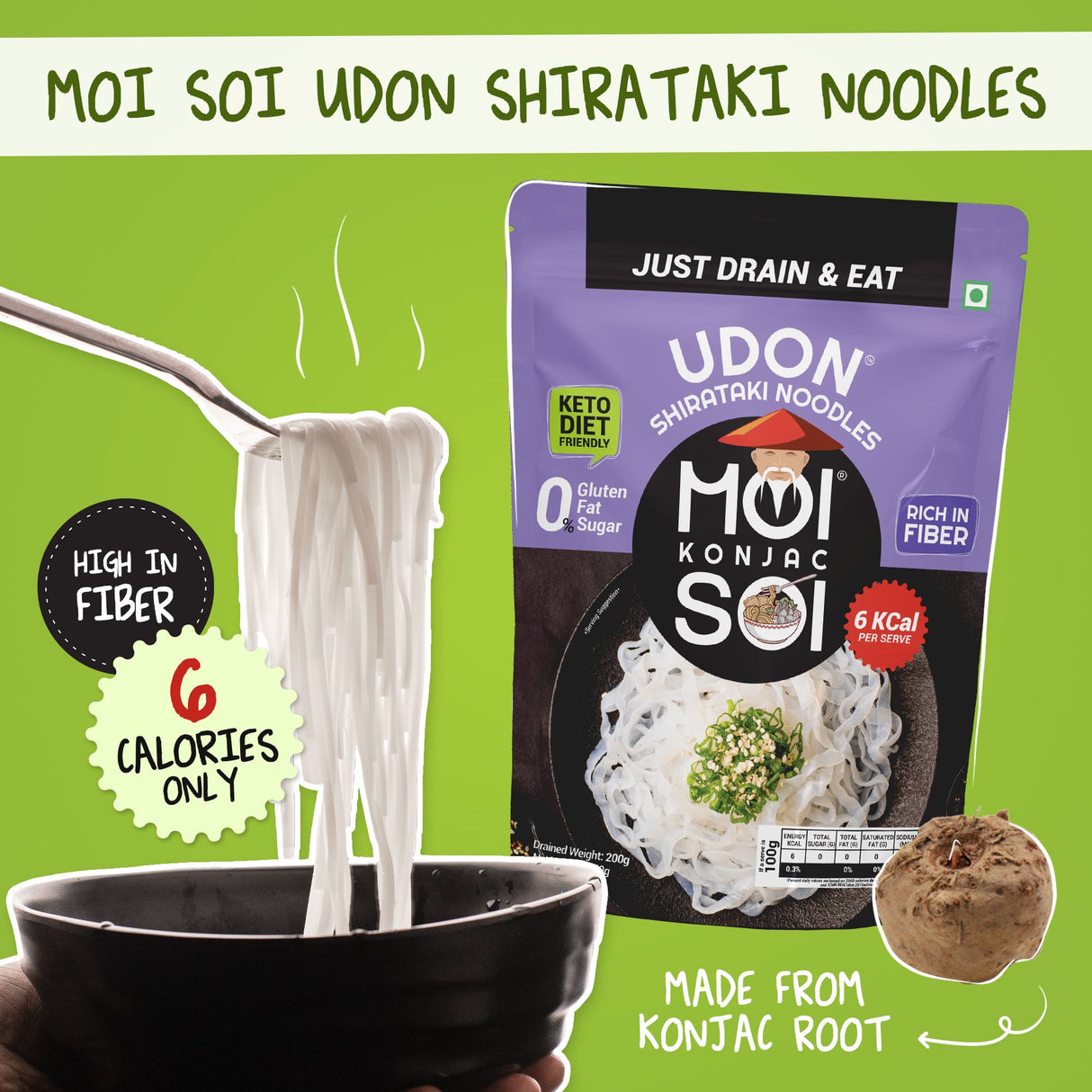 Moi Soi Udon Shirataki Noodless 270g