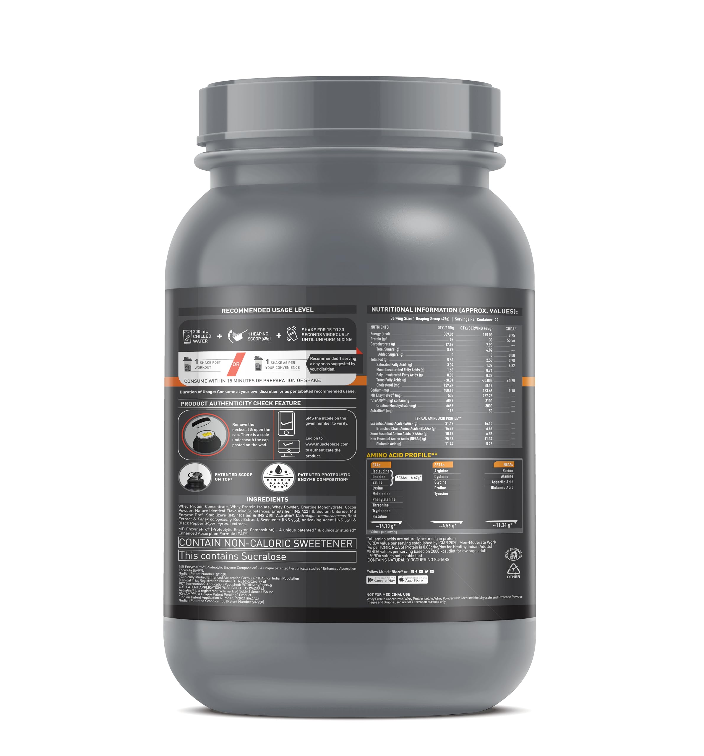 Muscleblaze Biozyme Performance Whey Protein 1Kg