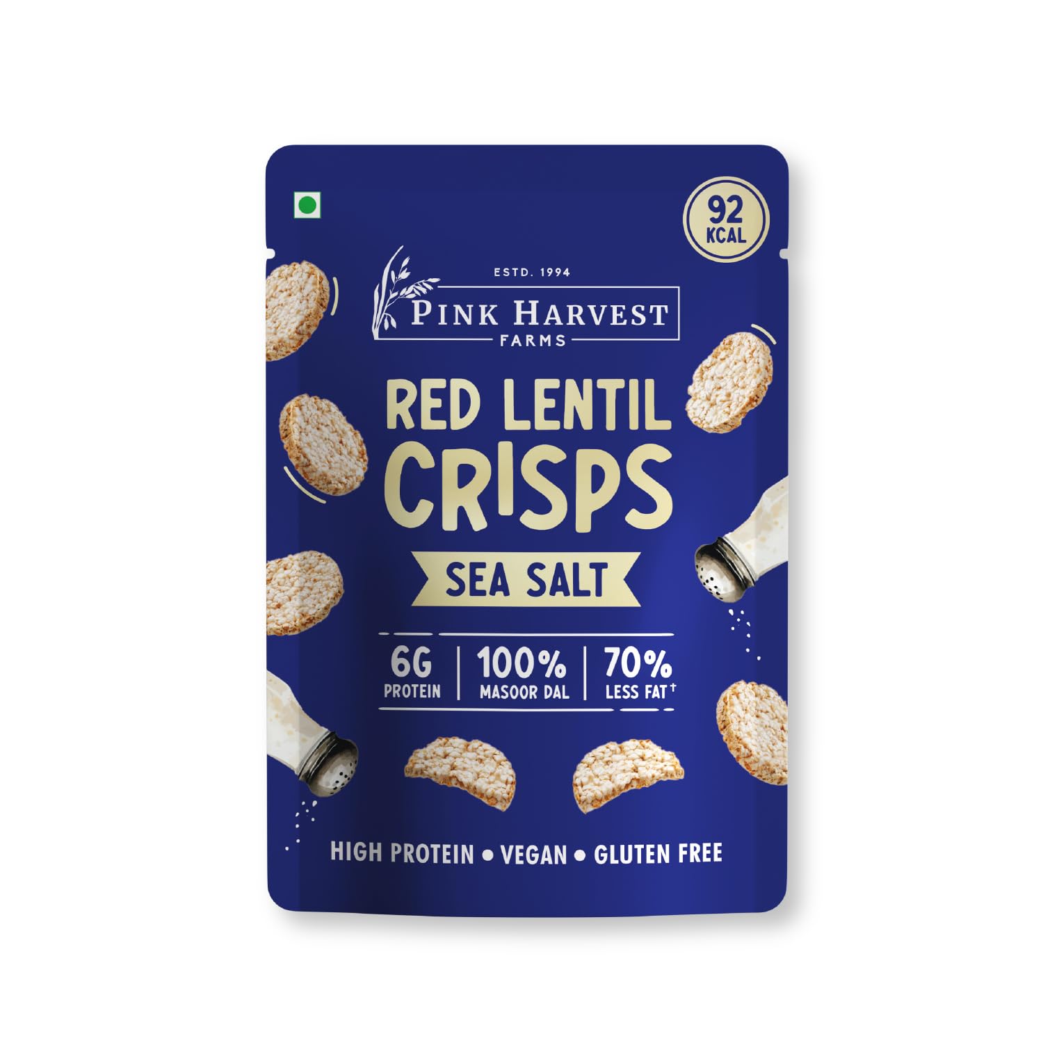 Pink Harvest Red Lentil Crisps Sea Salt 25g
