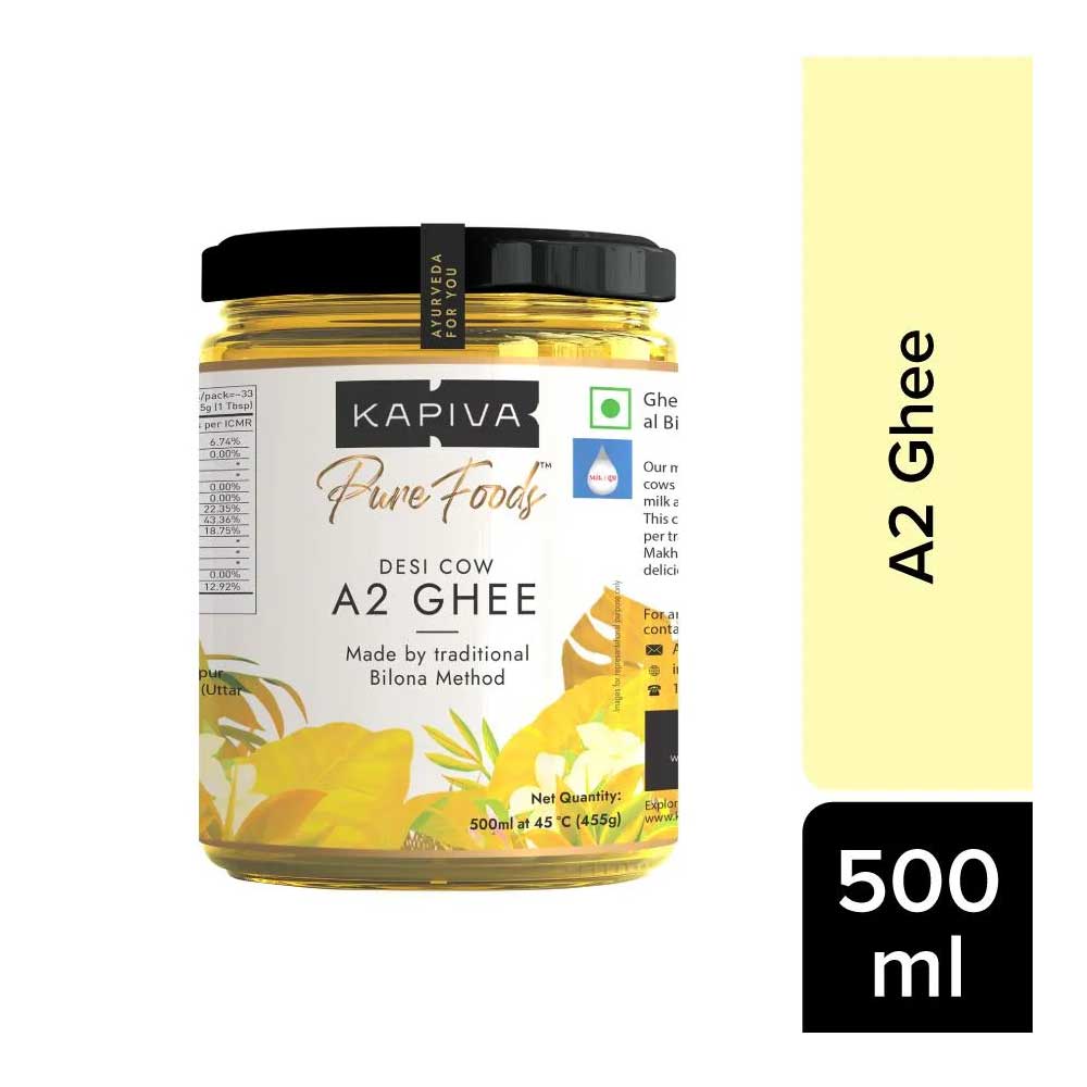 Kapiva Pure Foods A2 Ghee 500ml
