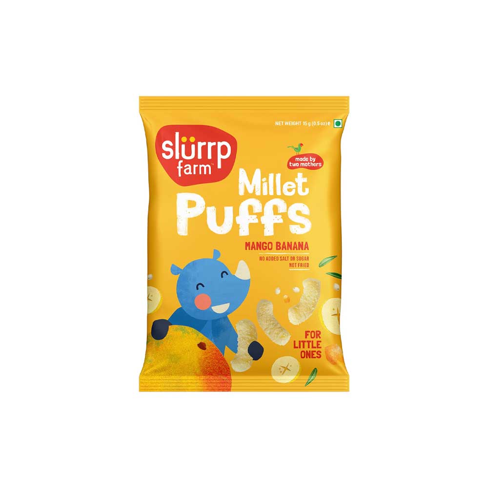 Slurrp Farm Mango Banana Millet Puffs 15g