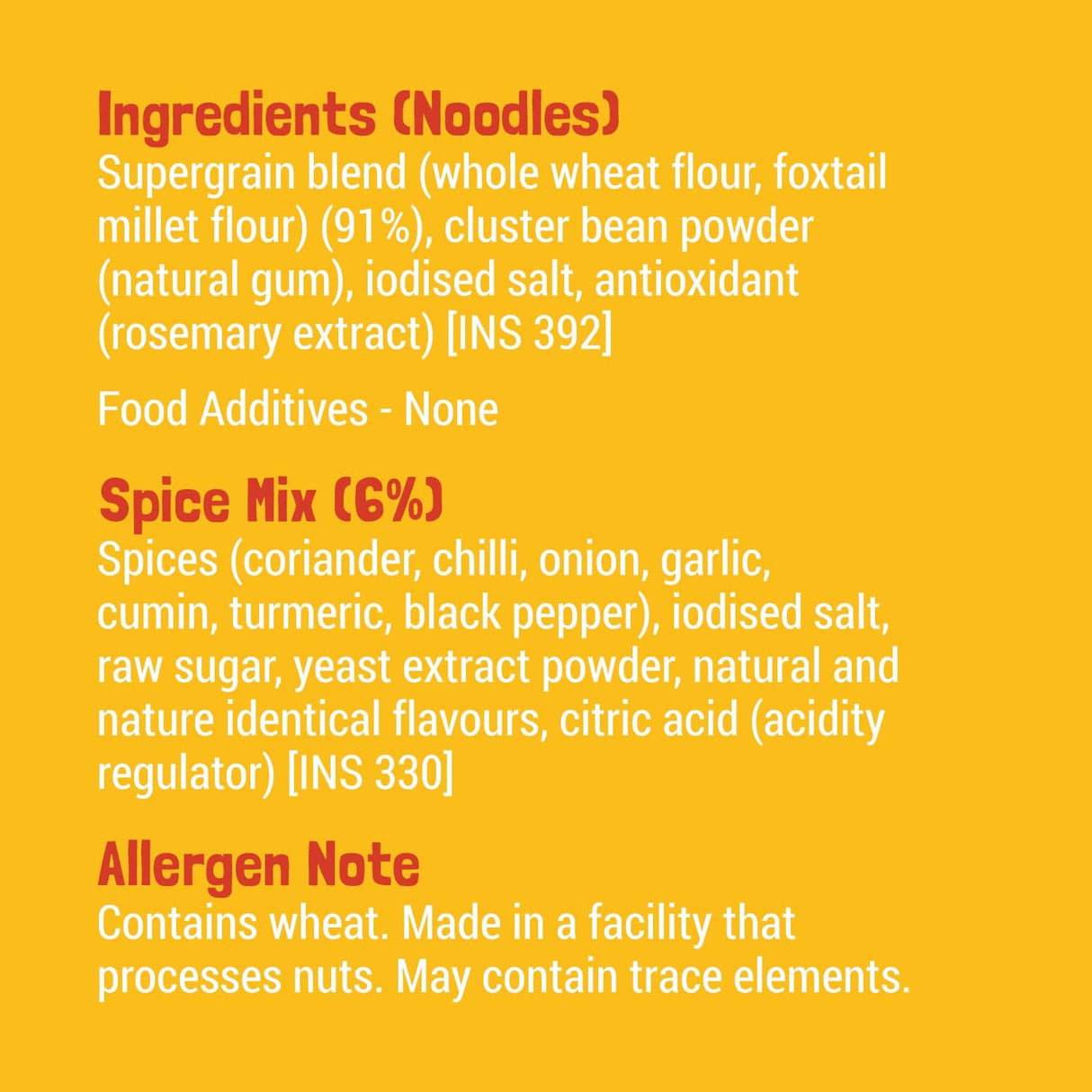 Slurrp Farm Curry Masala Millet Noodles 192g