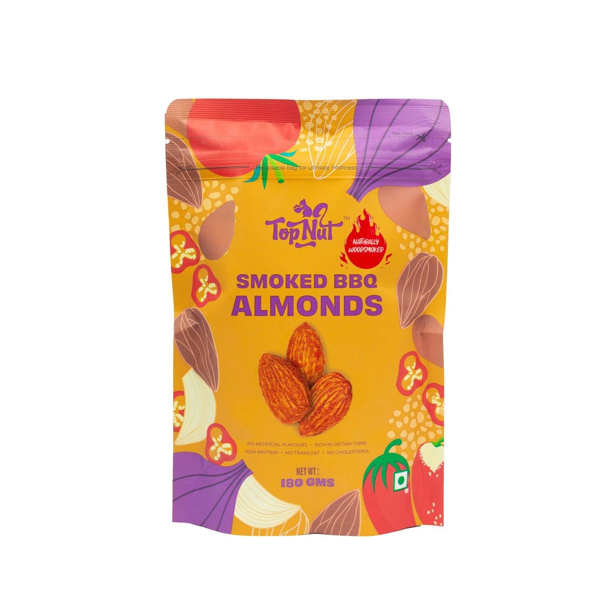 Top Nut Smoked Bbq Almonds 100G