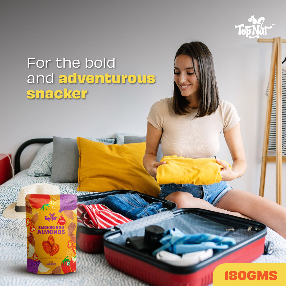 Top Nut Smoked Bbq Almonds 100G