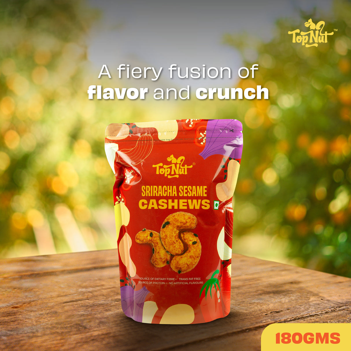 Top Nut Sriracha Sesame Cashews 180g