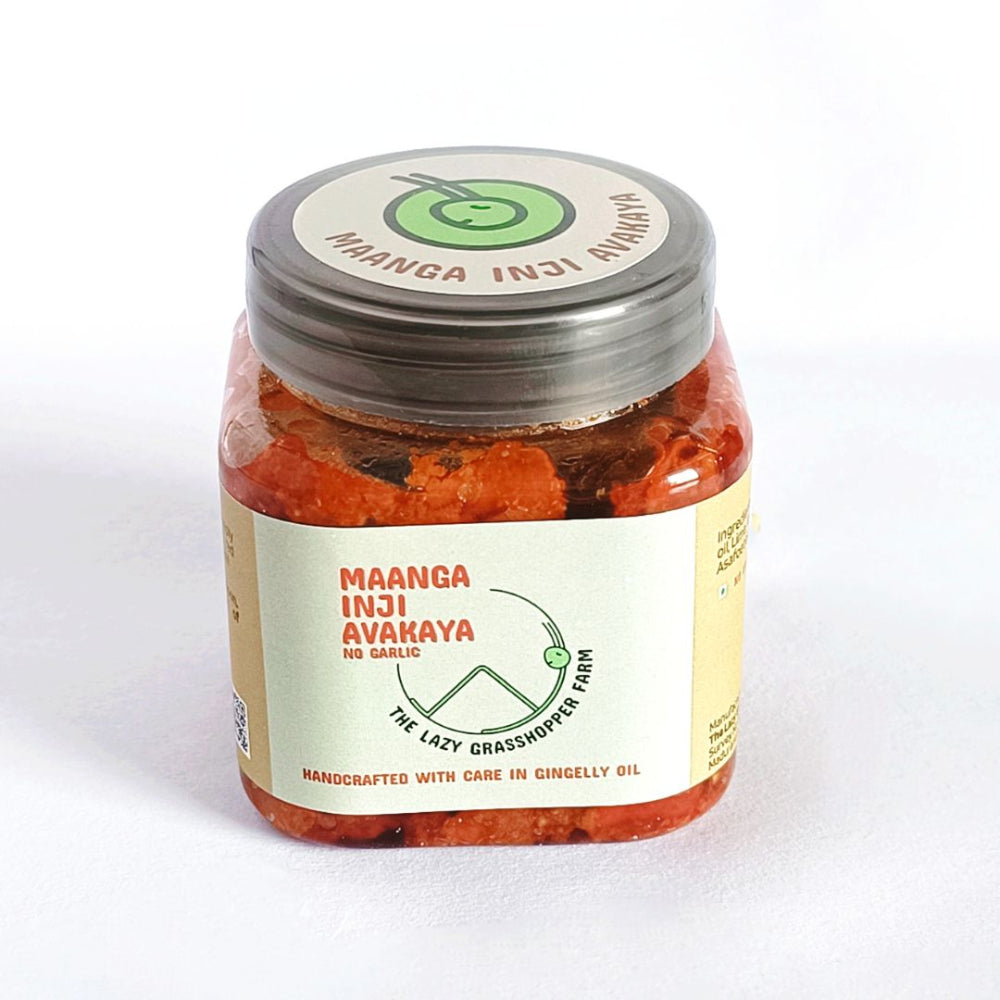 The Lazy Grasshopper Farm Maanga Inji Avakaya Pickle 225g