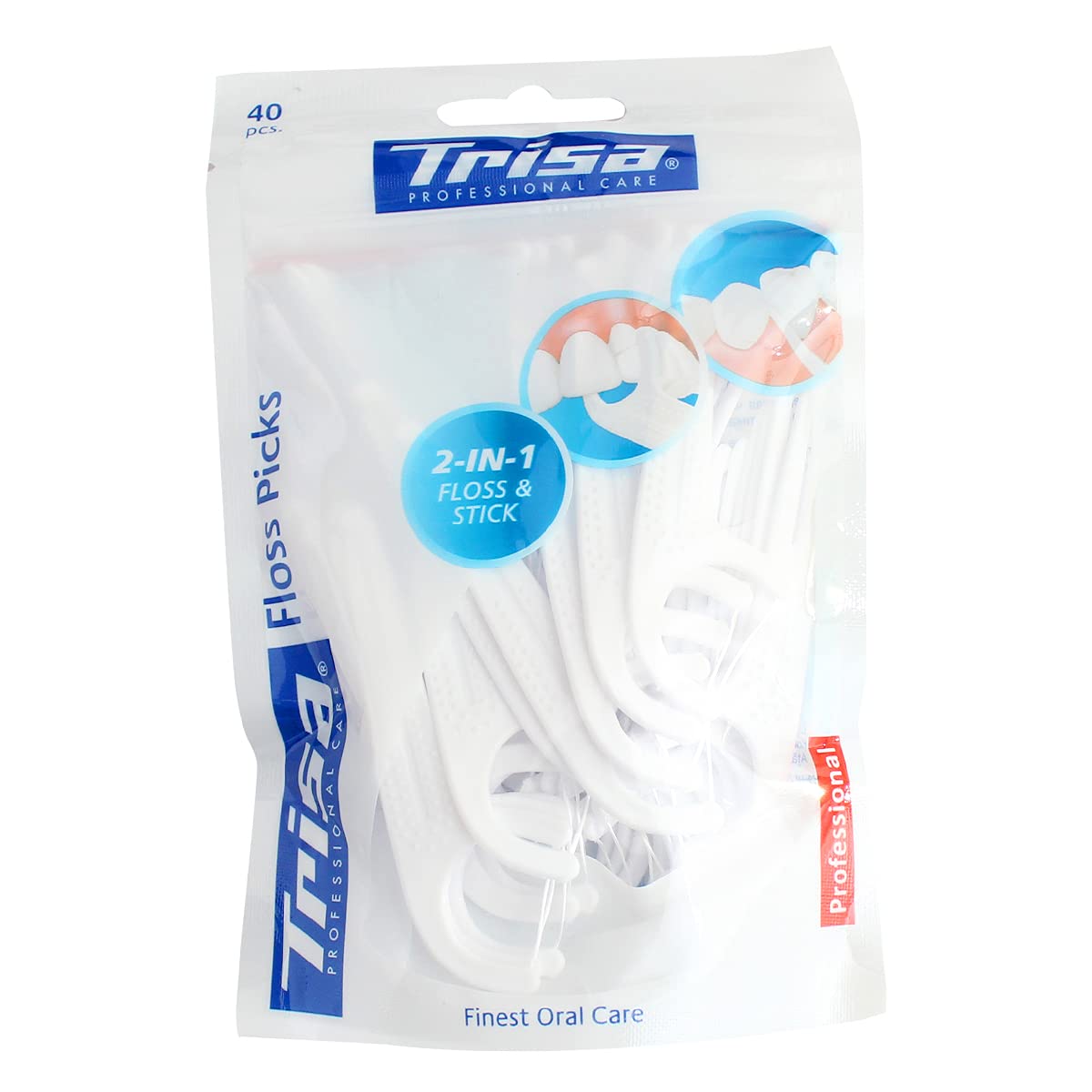 Trisa 2 in 1 Floss Picks 40nos 679429