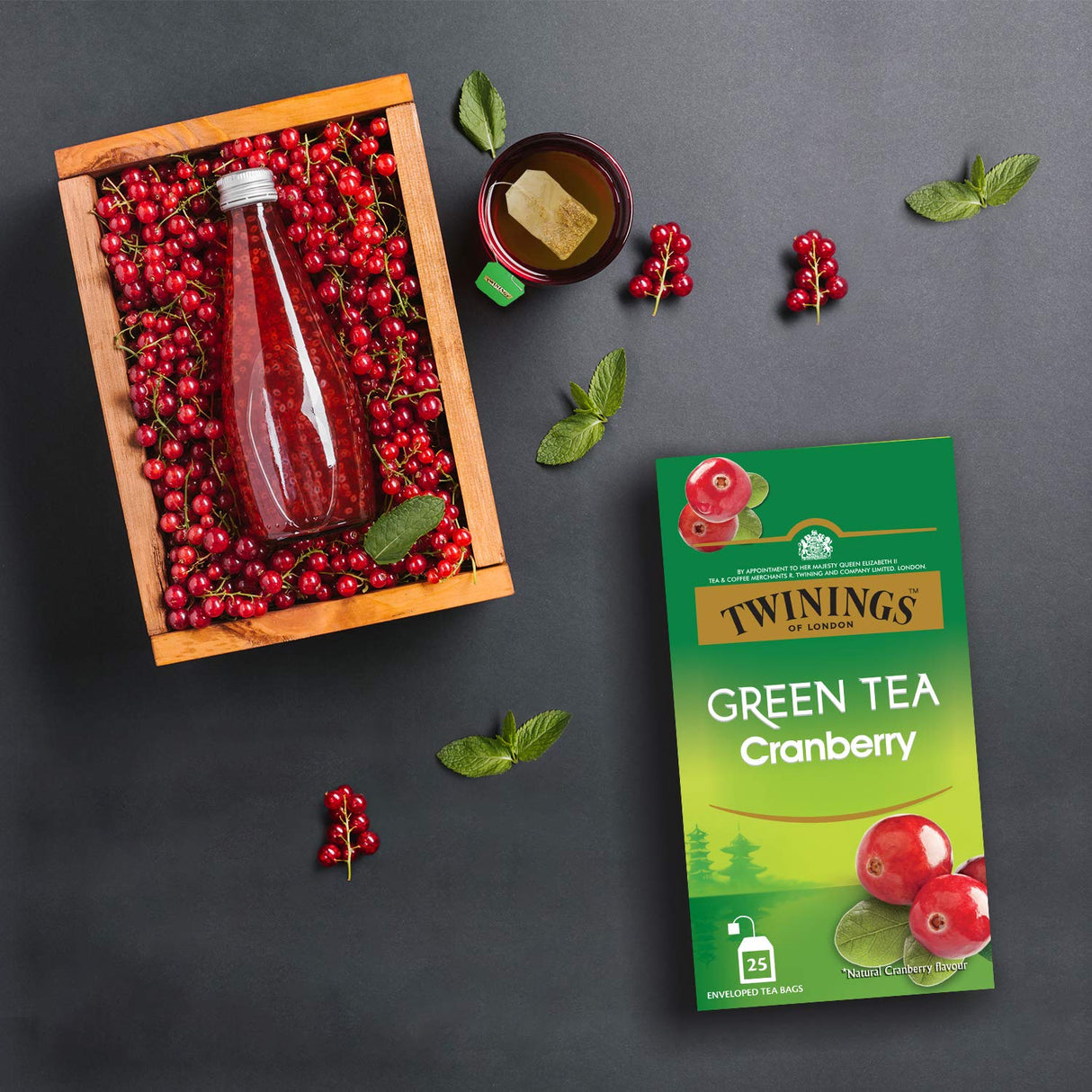 Twinings Green Tea Cranberry 25 Tea Bags