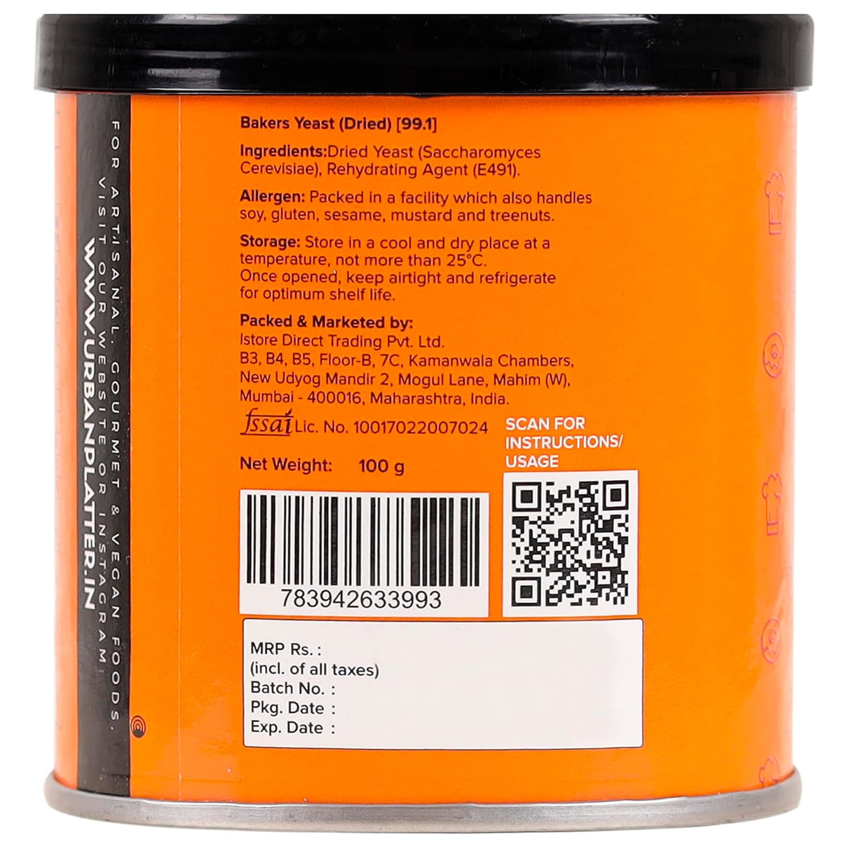 Urban Platter Active Dry Yeast 100g