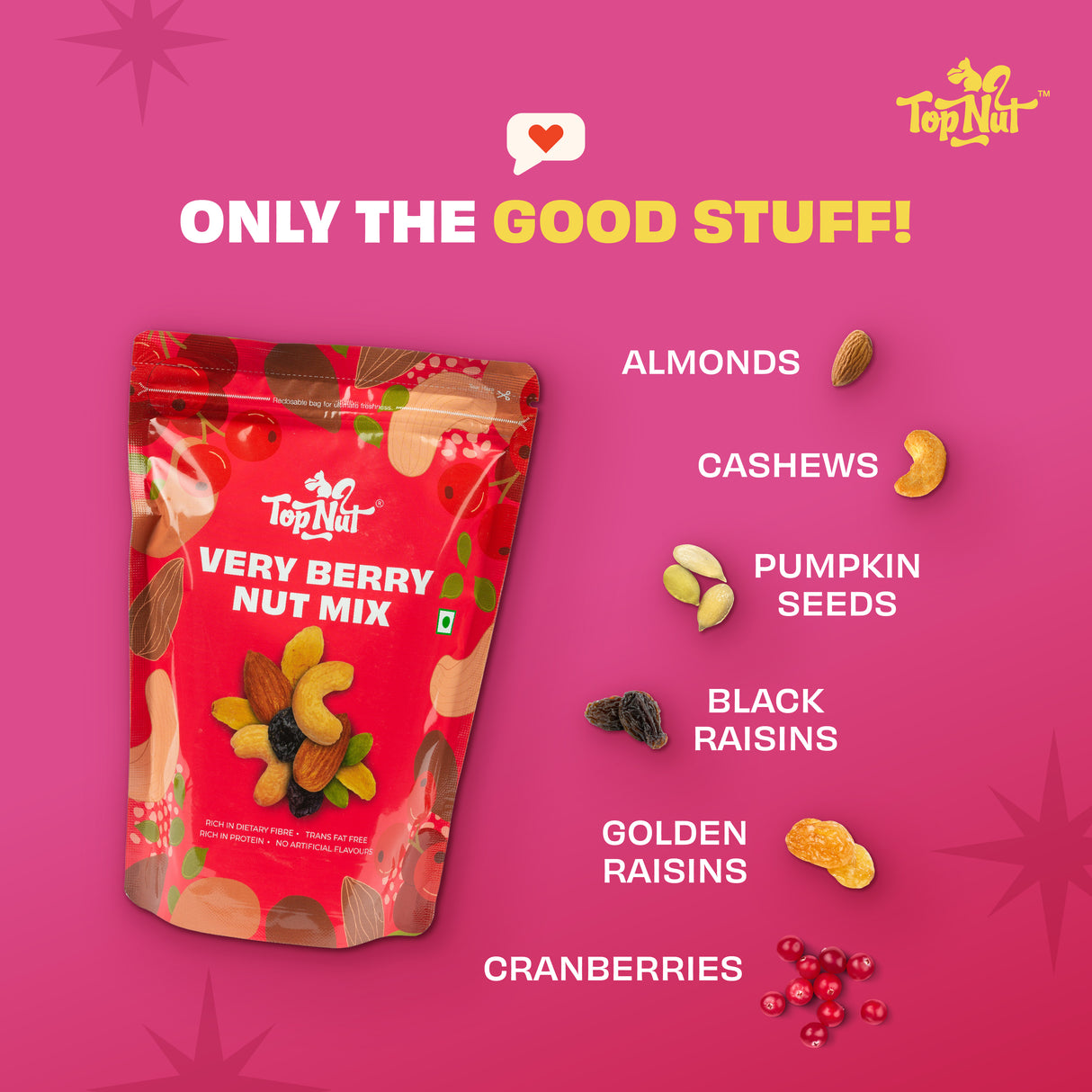 Top Nut Very Berry Nut Mix 180g