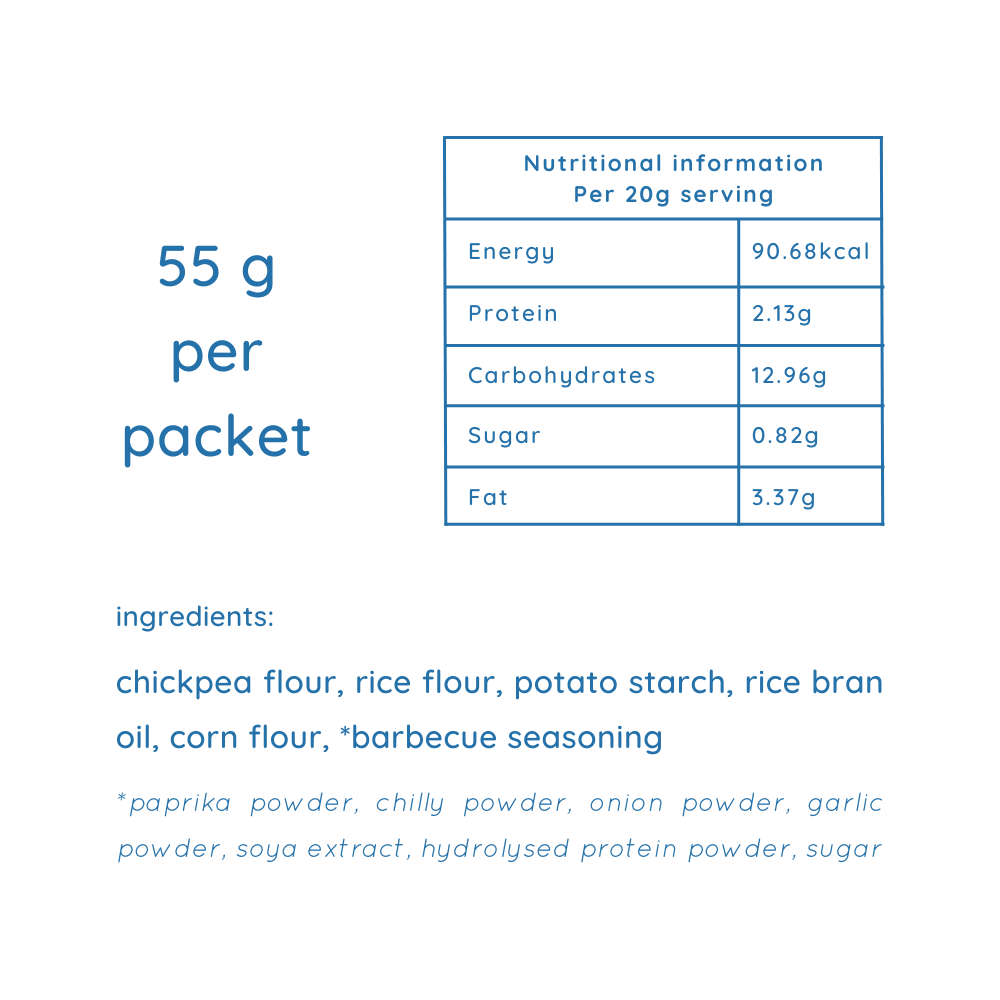 Natch Chickpea Popped Chips Barbecue 55g