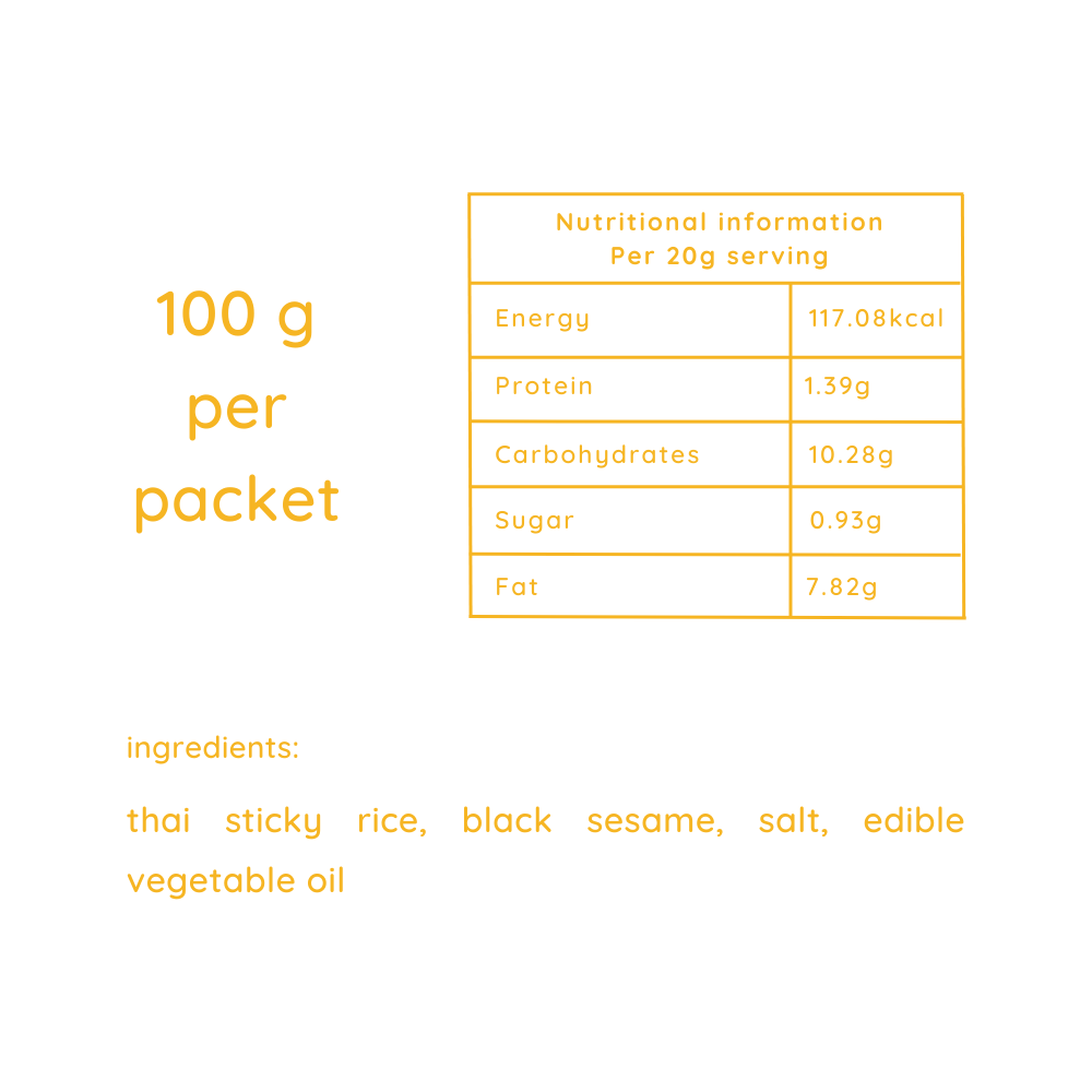 Natch Thai Rice Sesame Chips 100g