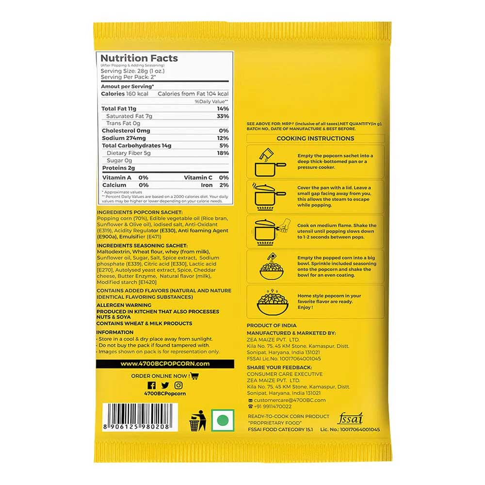 4700BC Cheese Instant Popcorn 60g