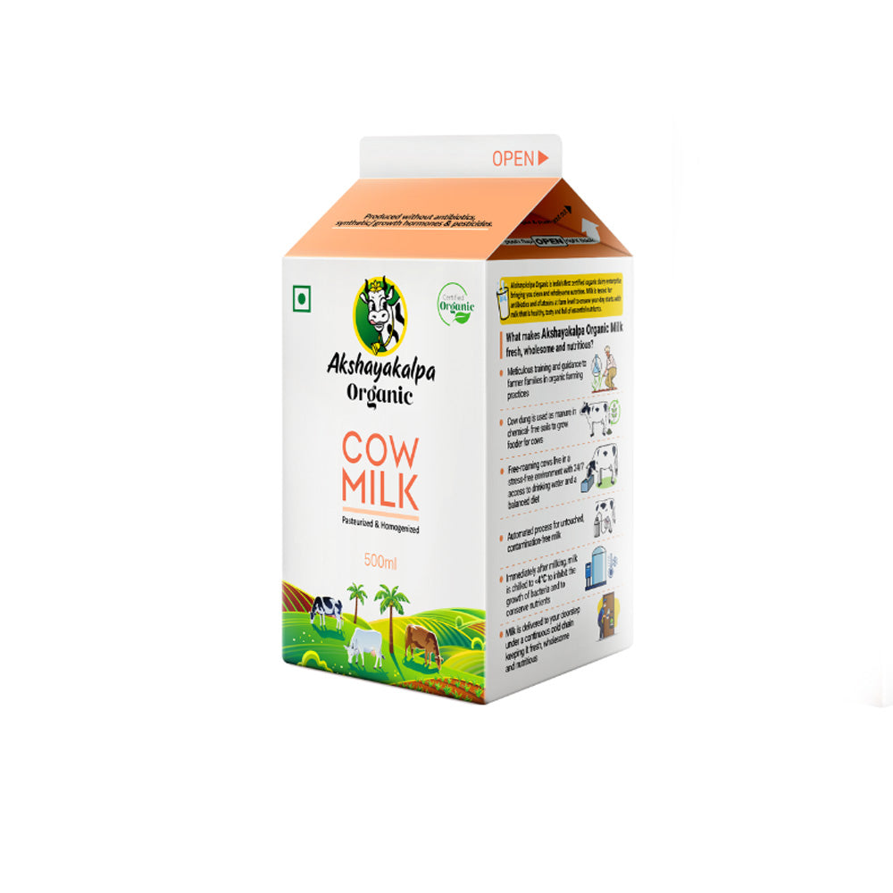 Akshayakalpa Paperboard Organic Cow Milk 500ml