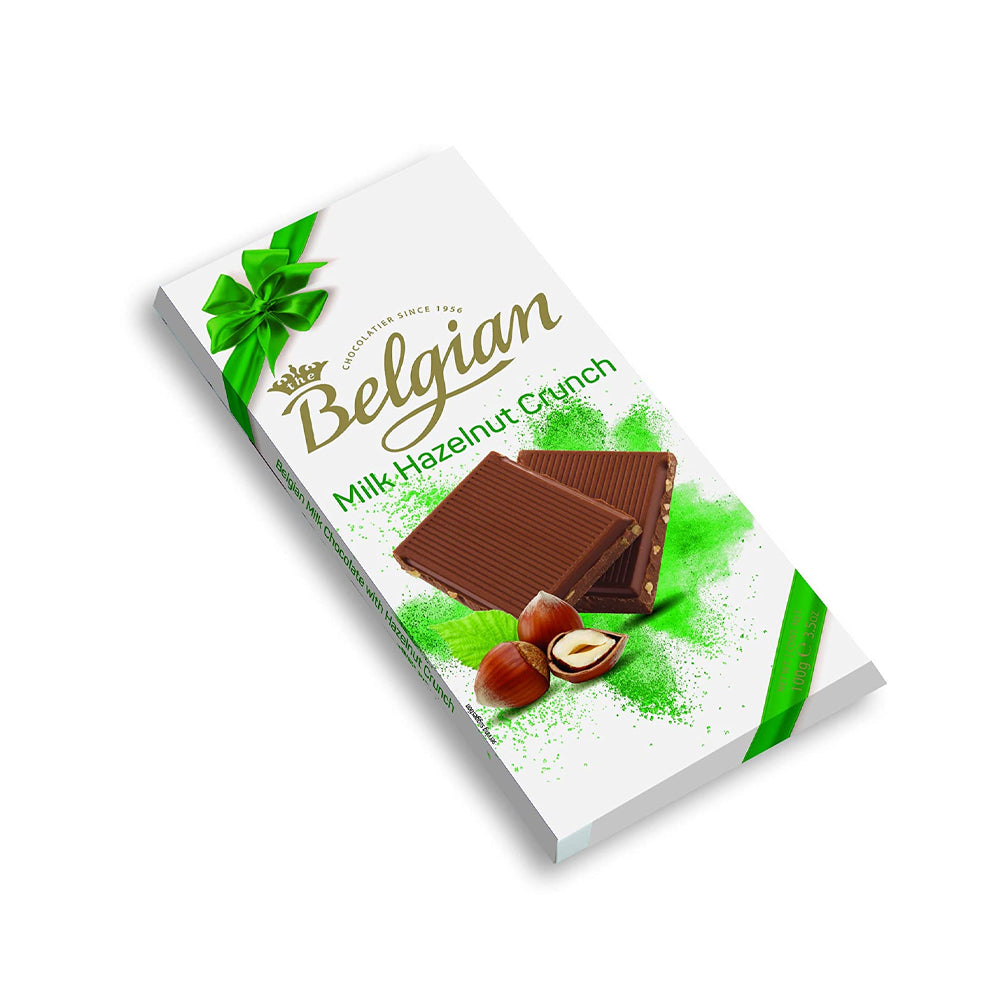 The Belgian Milk Hazelnut Crunch Bar 100G