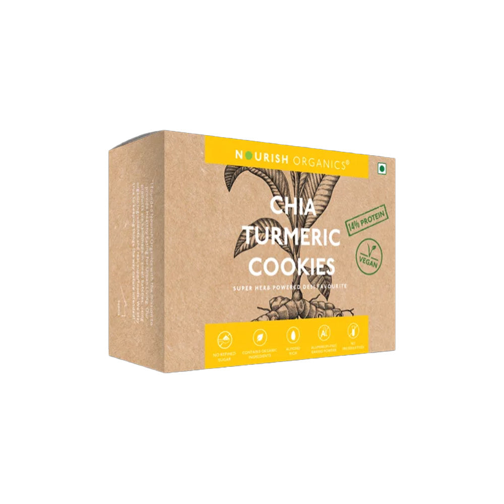 Nourish Organic Cookies Chia Turmeric 110g