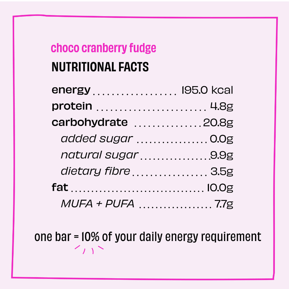 The Whole Truth Cocoa Cranberry Fudge Energy Bar 40G