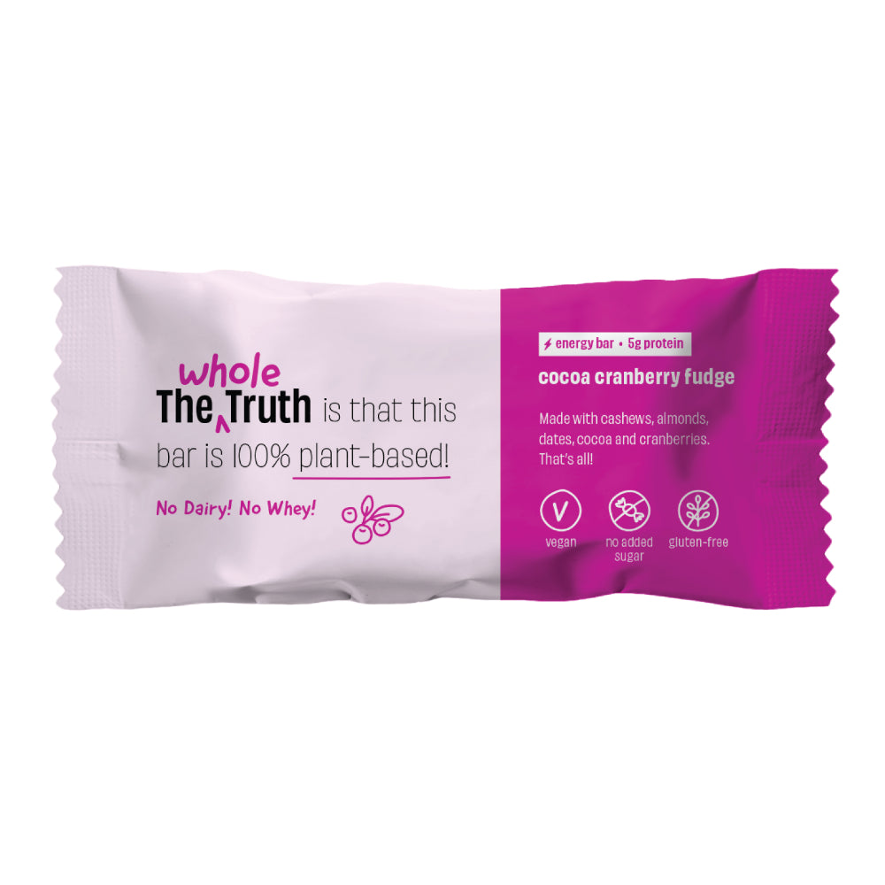 The Whole Truth Cocoa Cranberry Fudge Energy Bar 40G