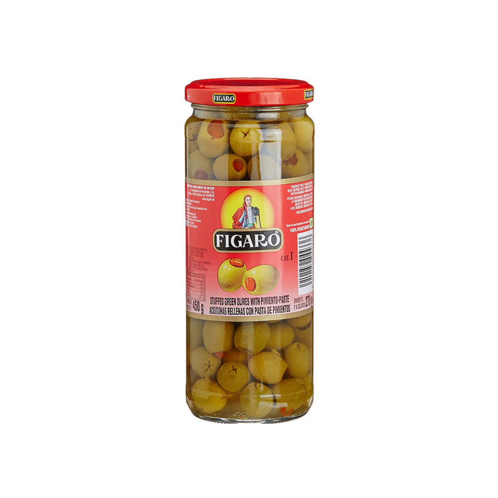 Figaro Green Olives Stuffed 450G