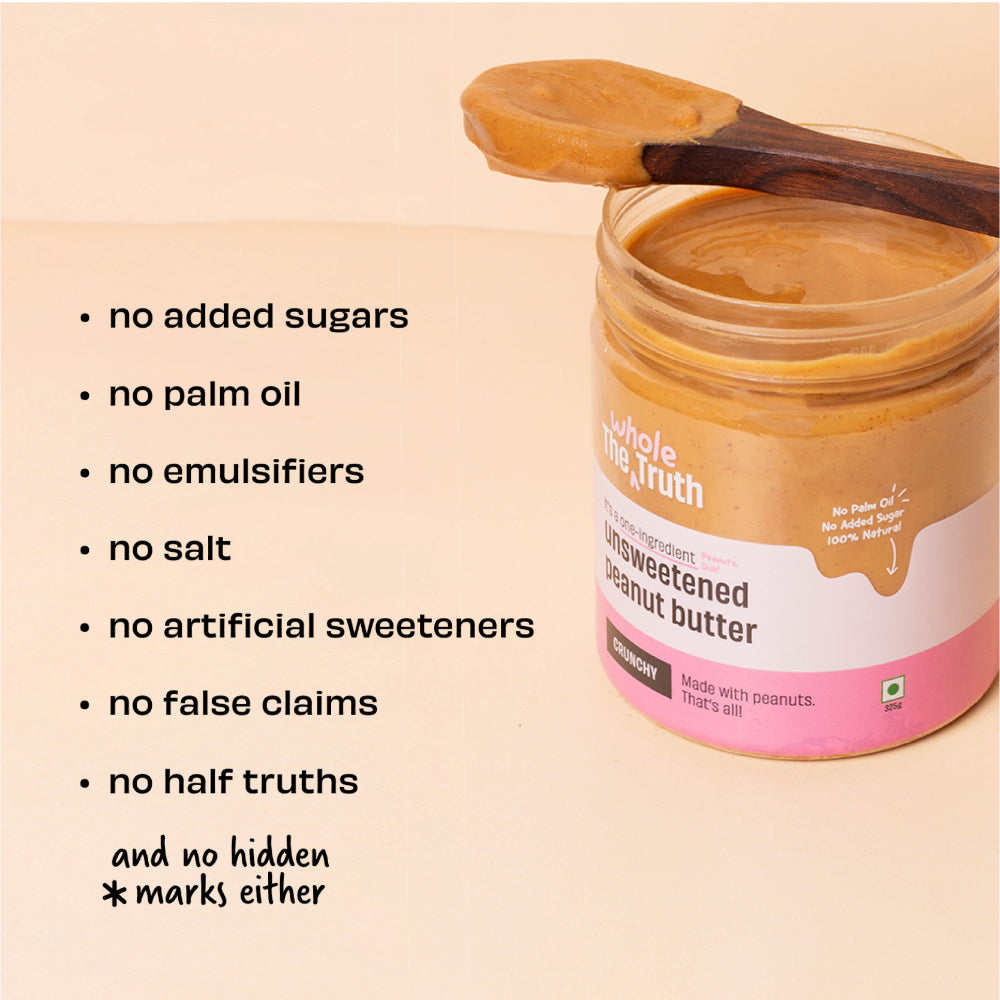 The Whole Truth Unsweetened Creamy Peanut Butter 325G