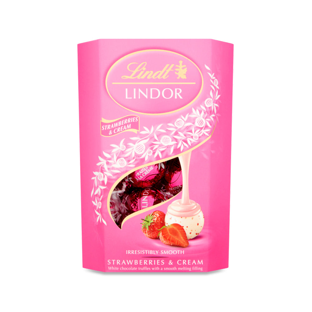 Lindt Lindor Balls With Strawberries And Cream 200G