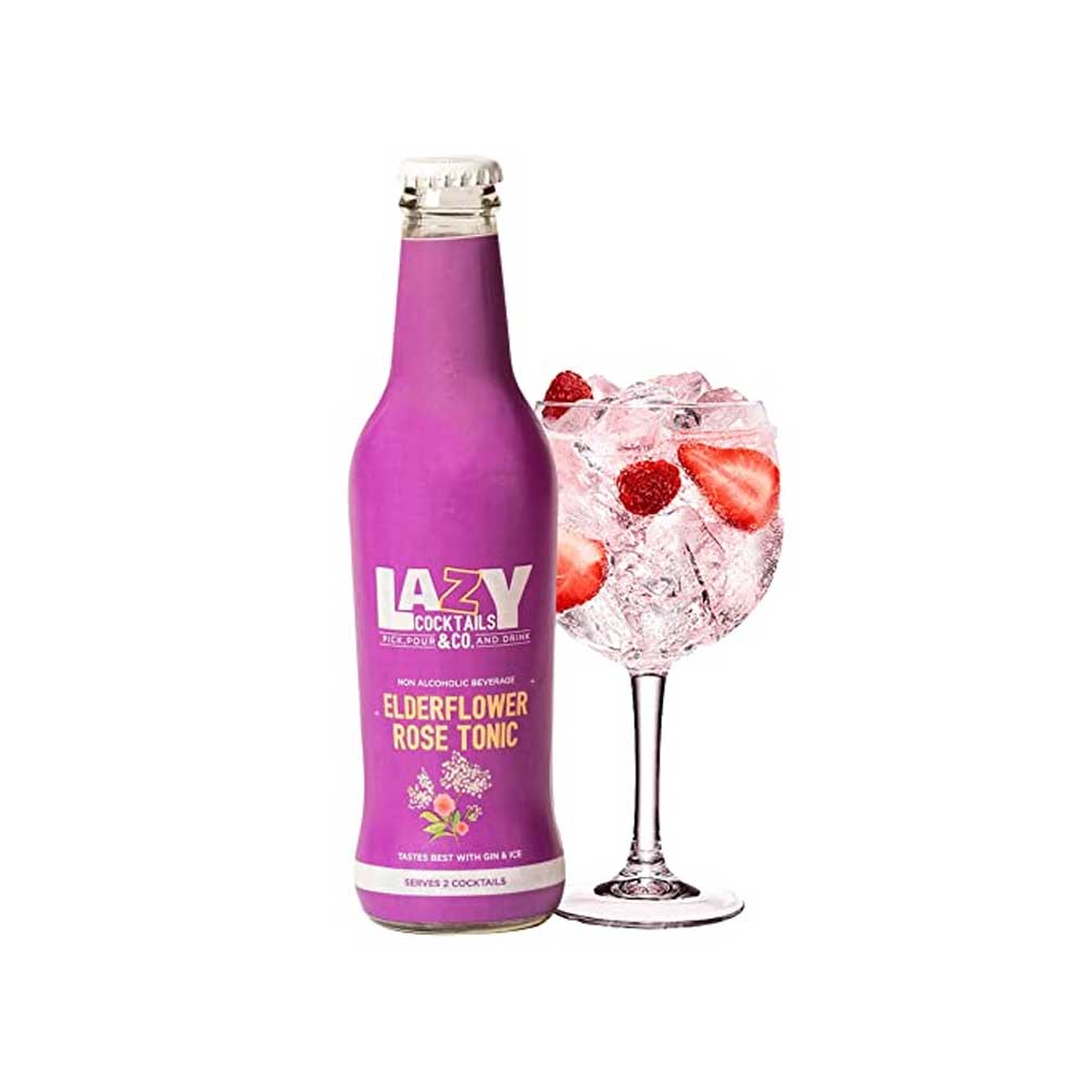 Lazy Cocktails Elderflower Rose Tonic 250ml