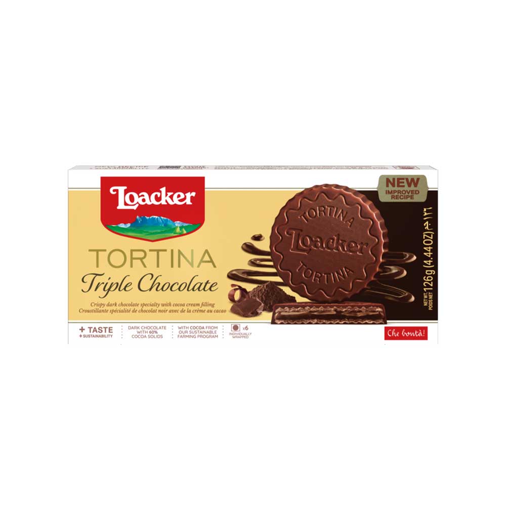 Loacker Tortina Triple Chocolate 63G