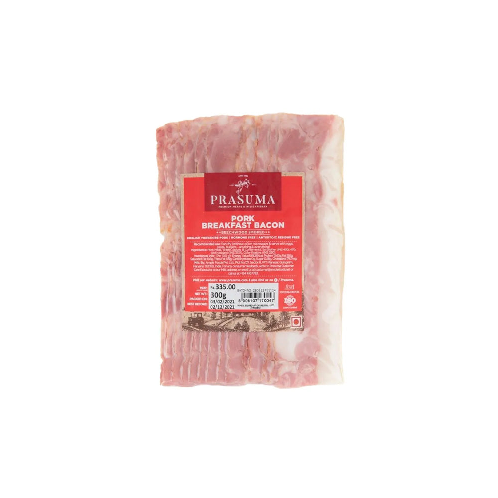 Prasuma Pork Breakfast Bacon Cooked 300G