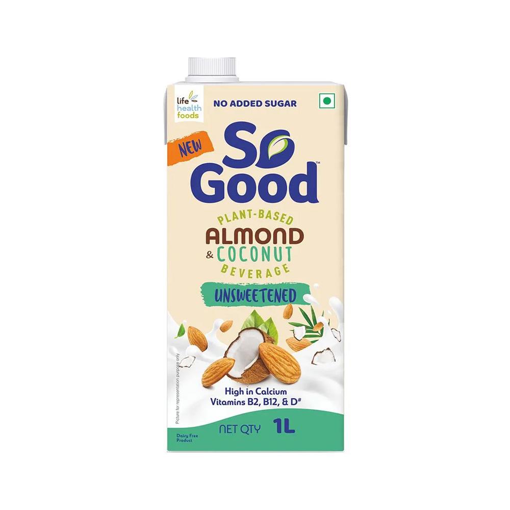 So Good Almond Coconut Unsweetened 1L - Chennai Grocers