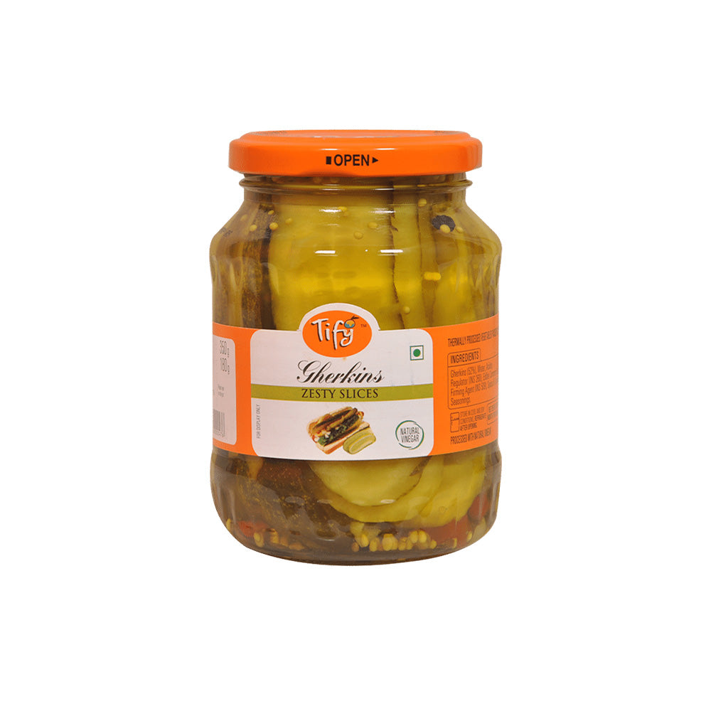 Tify Gherkins Zesty Slices 350G