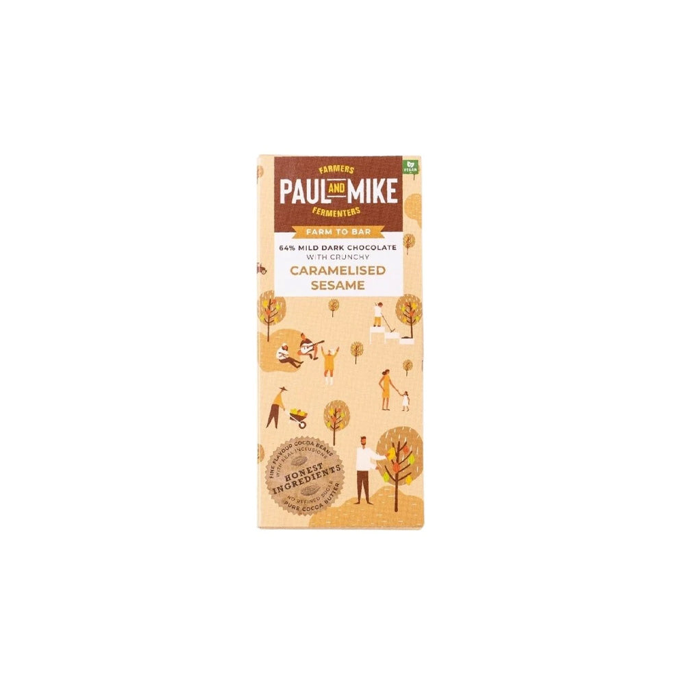 Paul And Mike 64% Caramelised Sesame 68g