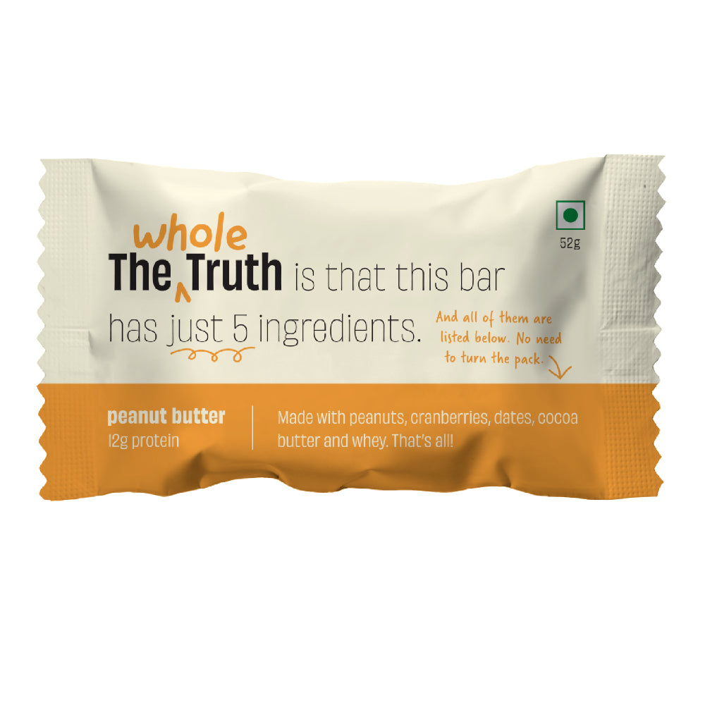 The Whole Truth Peanut Butter 12G Protein Bar 52G
