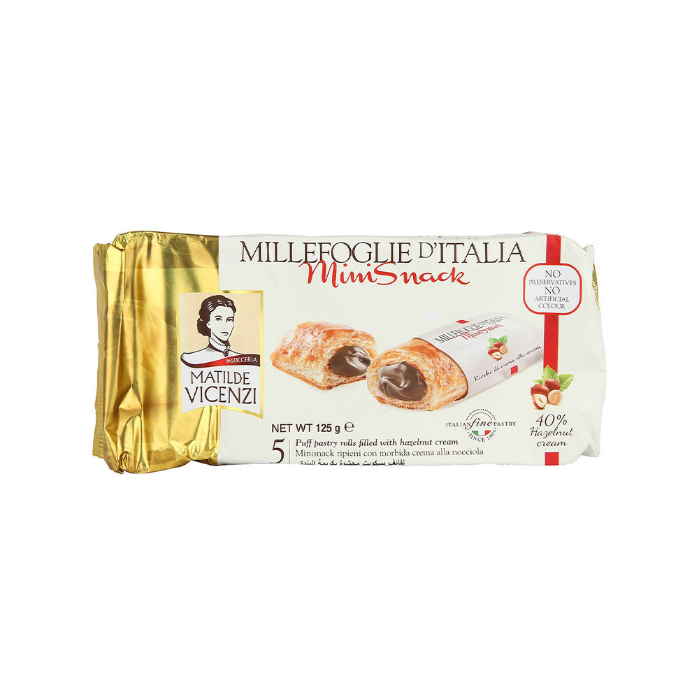 Vicenzi Millefoglie D Italia Mini Snack Hazelnut Biscuits 125G