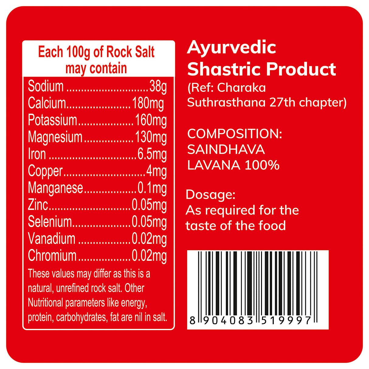 24 Mantra Rock Salt Powder 1kg