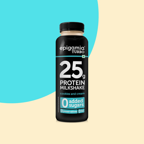 Epigamia Turbo 25g Cookie&Cream Protein Milkshake 250ml