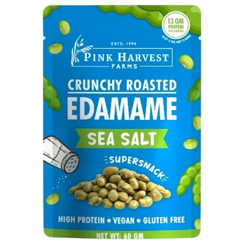 Pink Harvest Vegan Crunchy Roasted Edamame Sea Salt 60g
